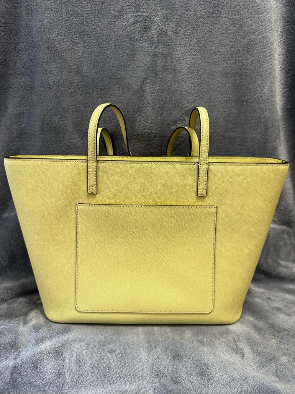 Tory Burch Lemon Yellow Leather Tote